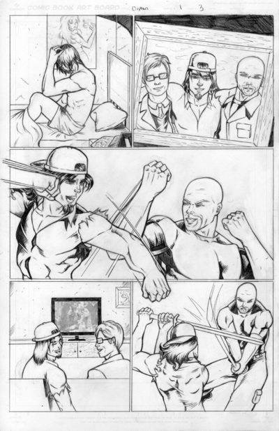 Third page of the Orphan Comic book "Origin". Created by Brandon McDaniel.