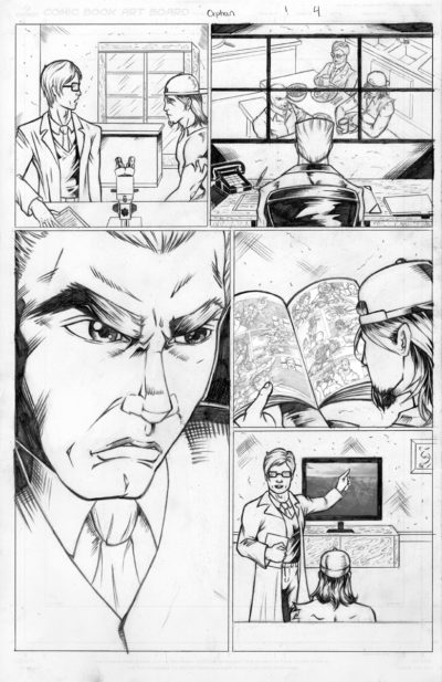 Fourth page of the Orphan Comic book "Origin". Created by Brandon McDaniel.