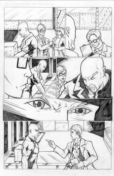 Eighth page of the Orphan Comic book "Origin". Created by Brandon McDaniel.